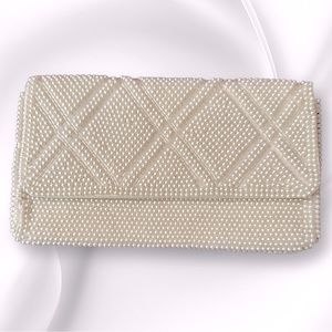 Rare Vintage 60s Bon Soir Clutch Made in Japan With Italian Beads